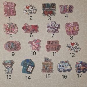 Assorted Nurse and Medical Themed Acrylics